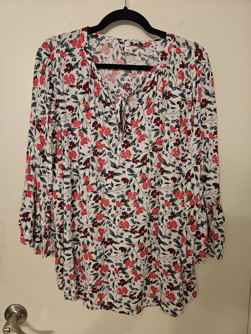 White Floral Blouse